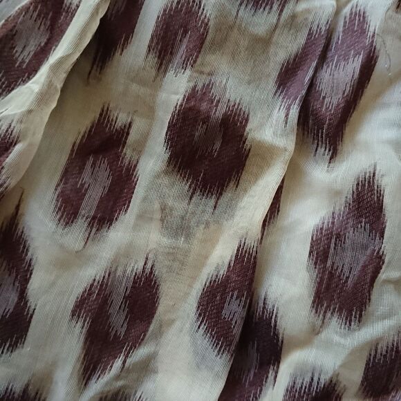 Lafayette 148 New York Brown Linen/Silk Blend Animal Print Skirt Size 8 - Picture 10 of 12